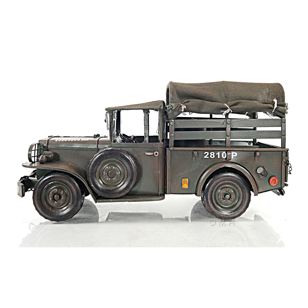 Dodge M37 Military Command Truck Metal Model 13" US Army 1950's Korean War Decor