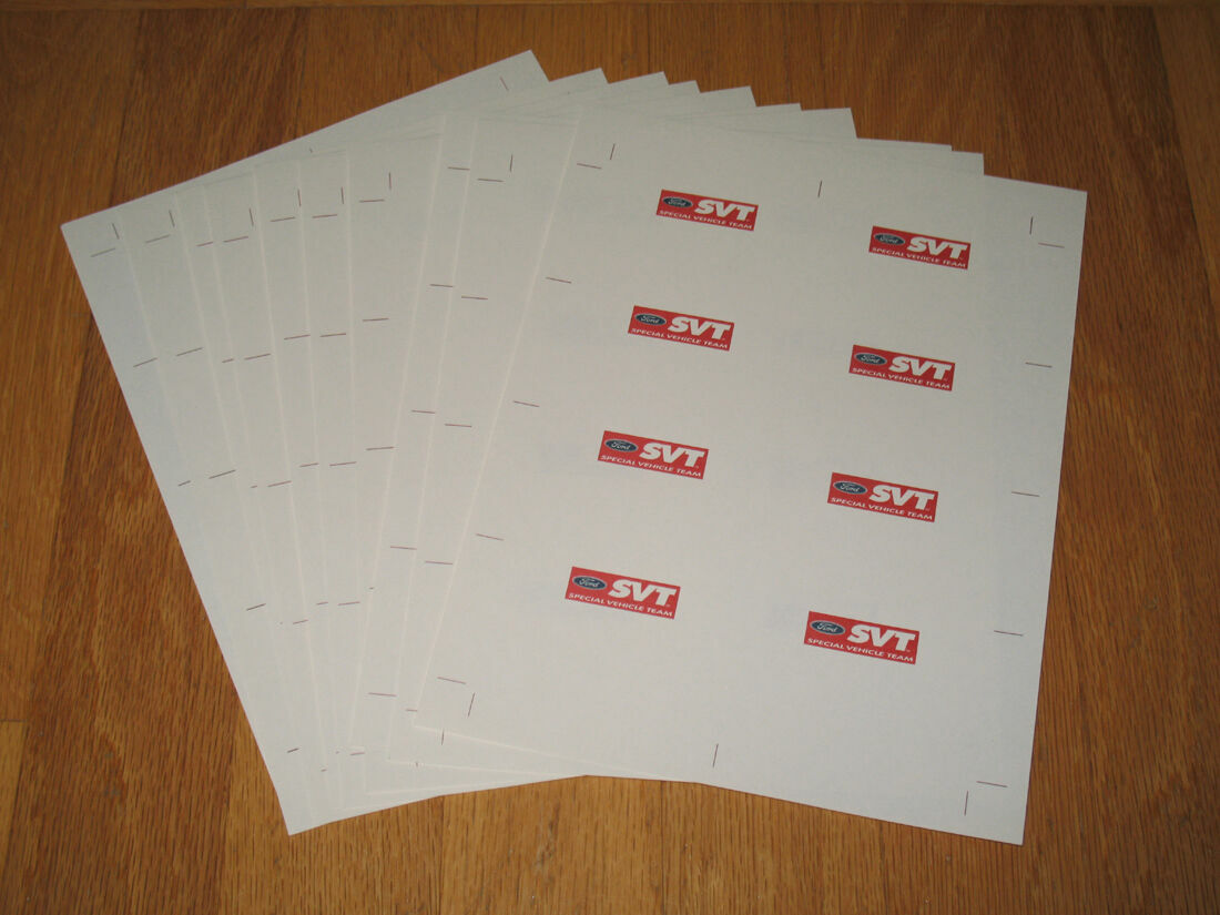 Ford SVT Special Vehicle Team Blank Unprinted Business Cards Cobra Lightning R