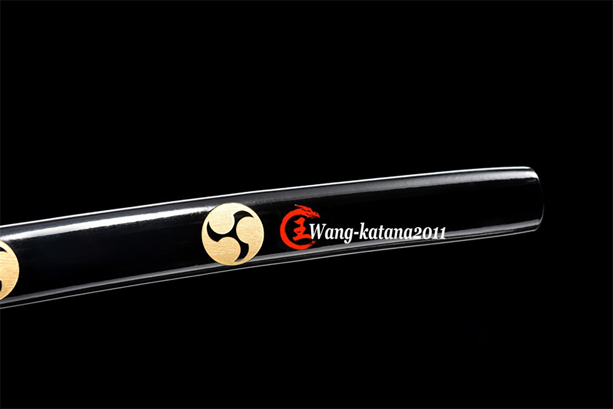 Full Tang Sharp Japanese Samurai Katana Sword T10 Clay Tempered Brass Fittings