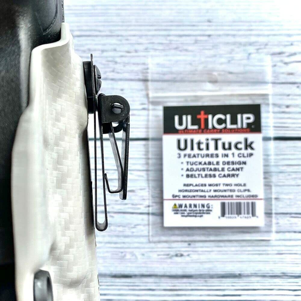 Ulticlip - UltiTuck Holster Clip, Tuckable, Adjustable, Beltless, IWB