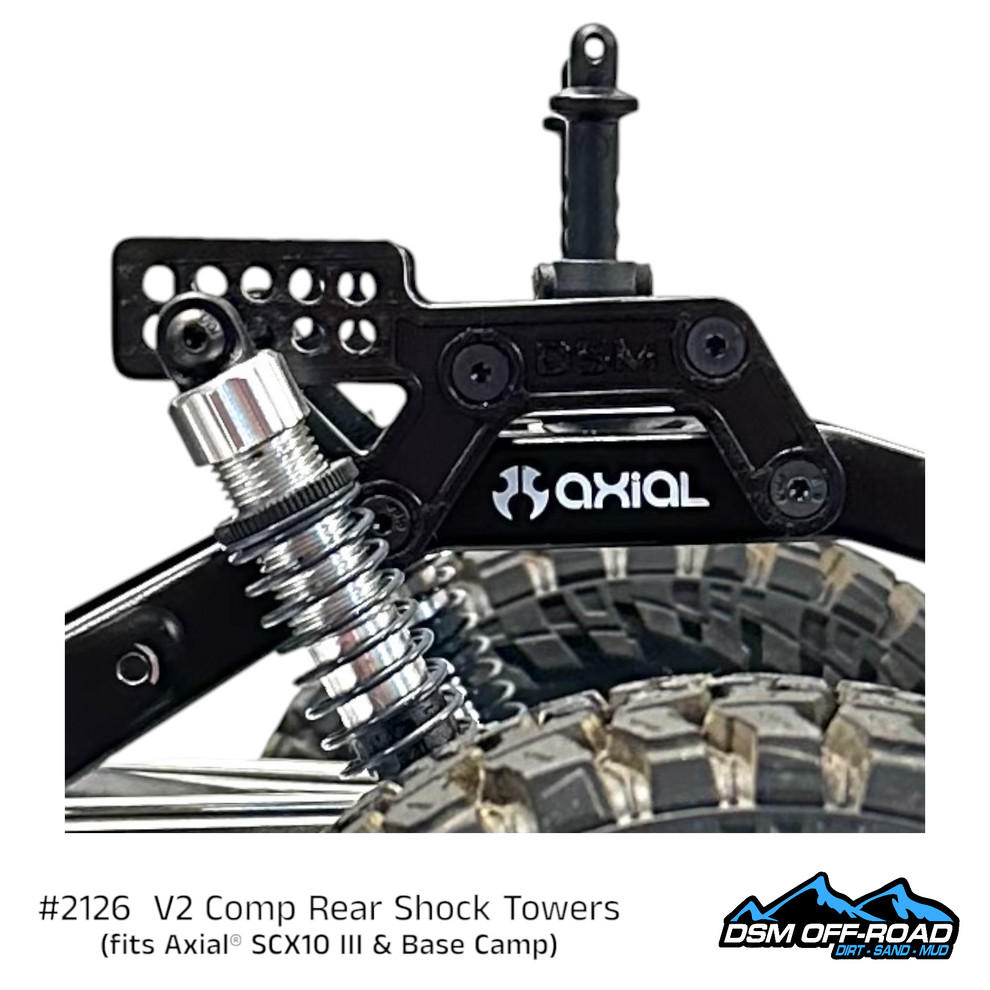 V2 Rear Comp Shock Towers (fits Axial® SCX10 III & Base Camp)