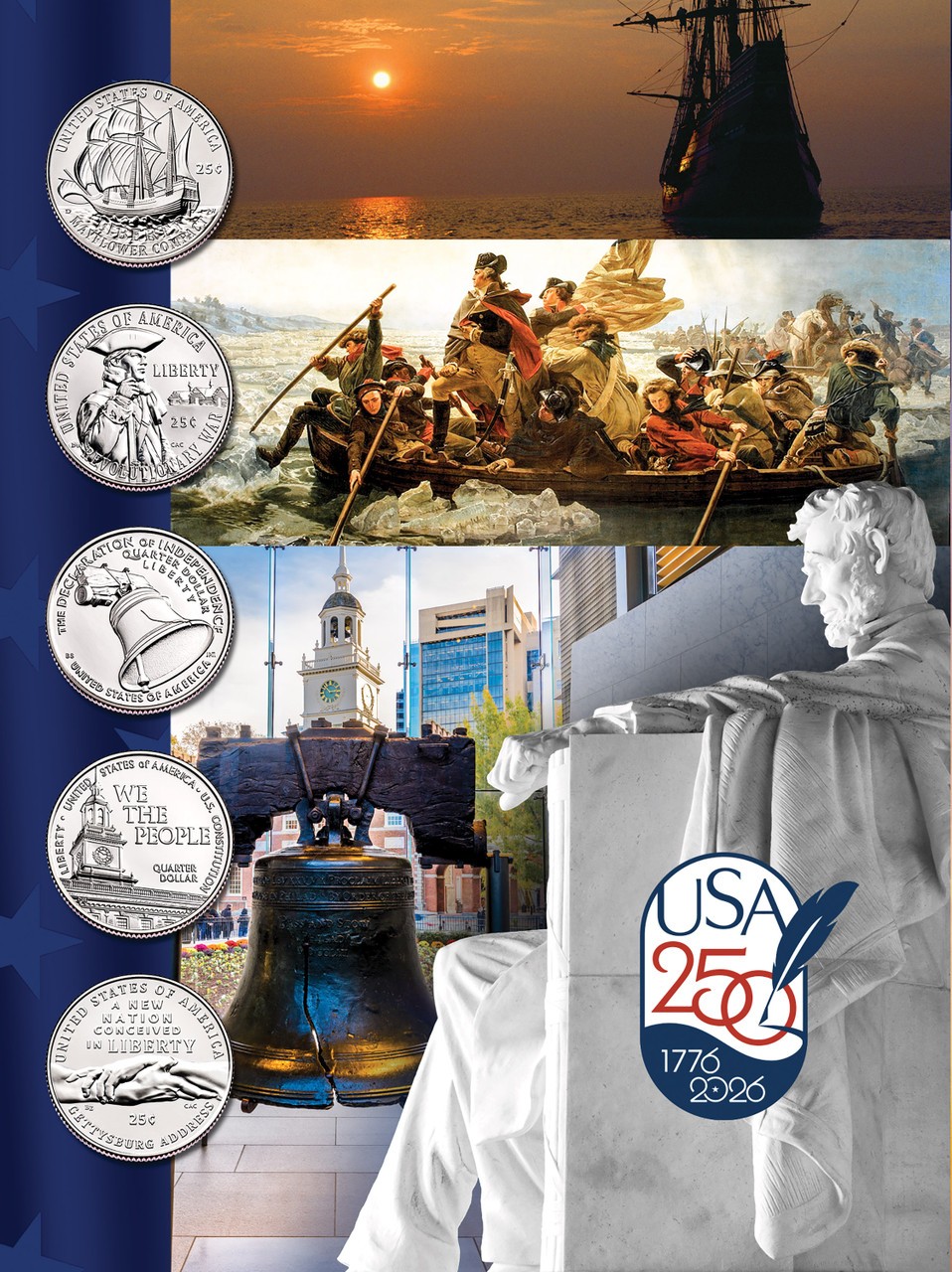 Official Whitman® Coin Folder-United States 250th Anniversary: 2026 Single Mint