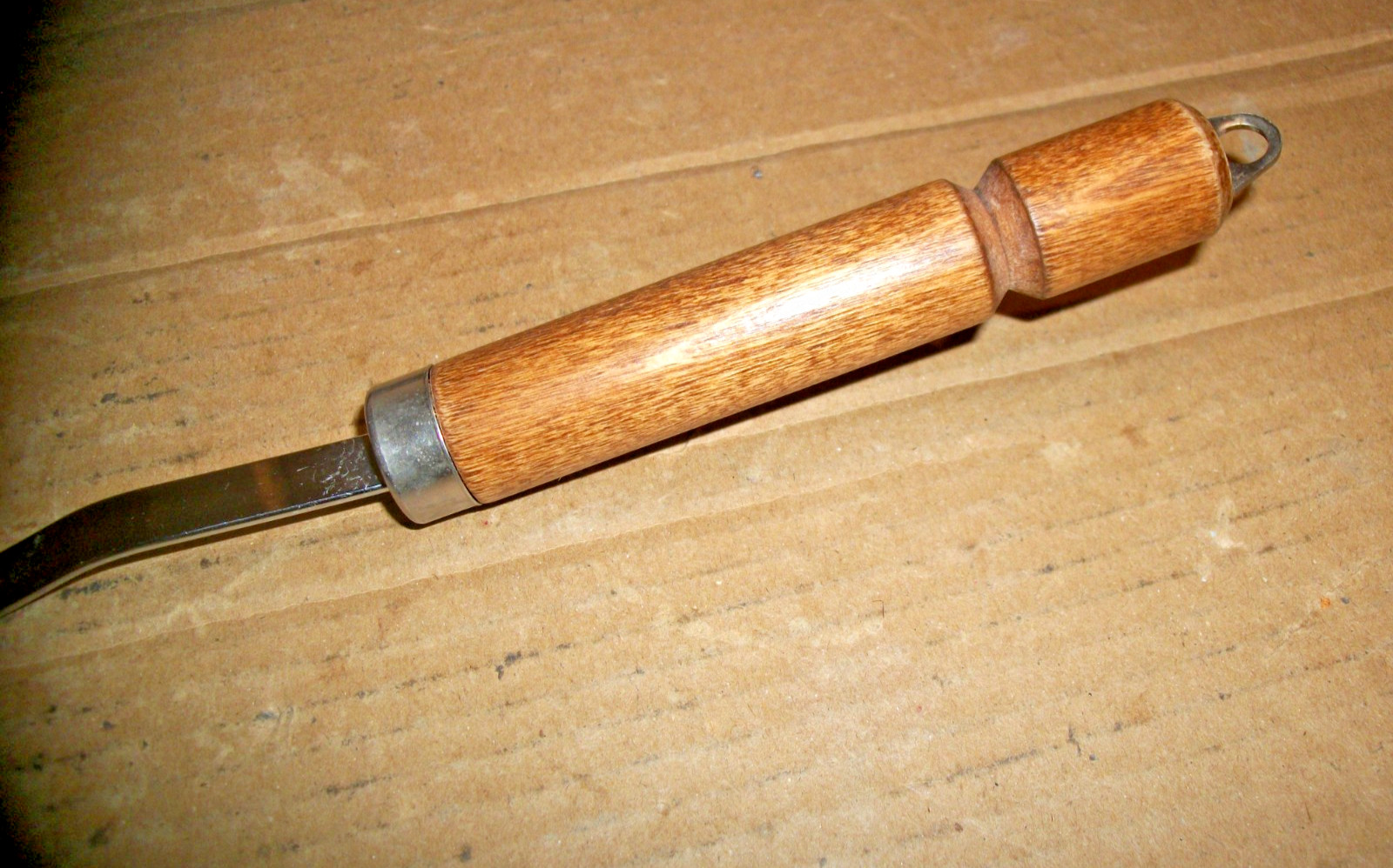 Vintage Bonny Slotted Spatula 13 3/8" Long Metal Blade - Wooden Handle-USA