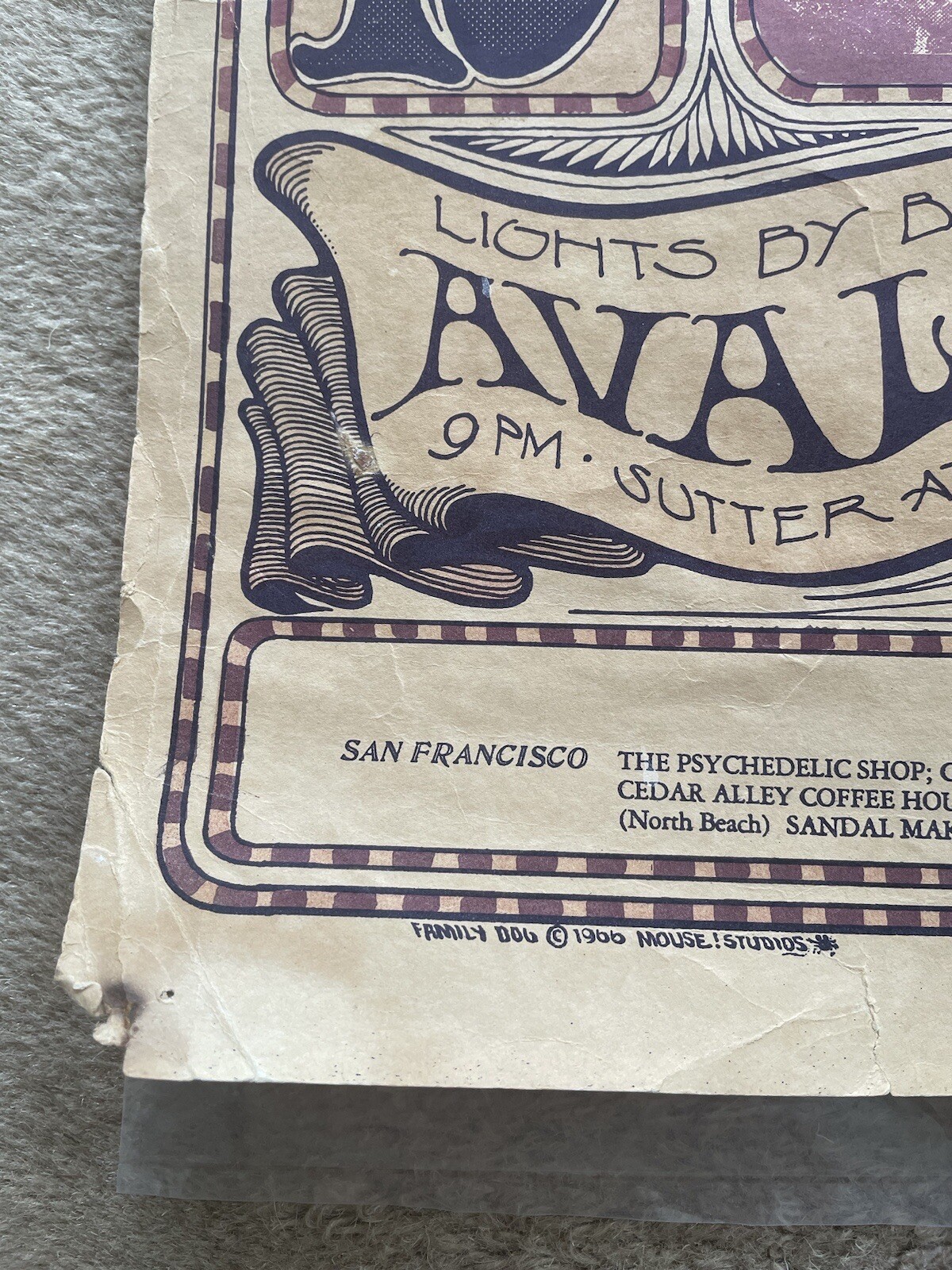 1966 BIG BROTHER & THE HOLDING CO. Sir Douglas Quintet, FD-30 Family Dog Poster