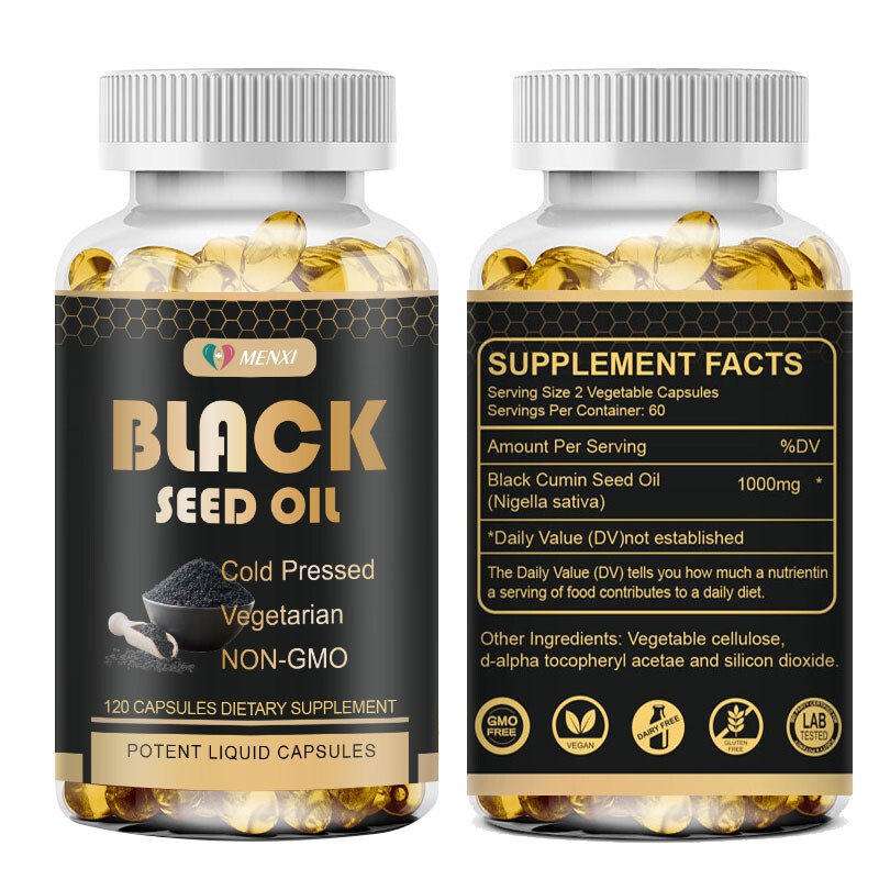 Black Seed Oil - 100% Pure Cold Pressed Cumin Nigella Sativa Vegan NON GMO