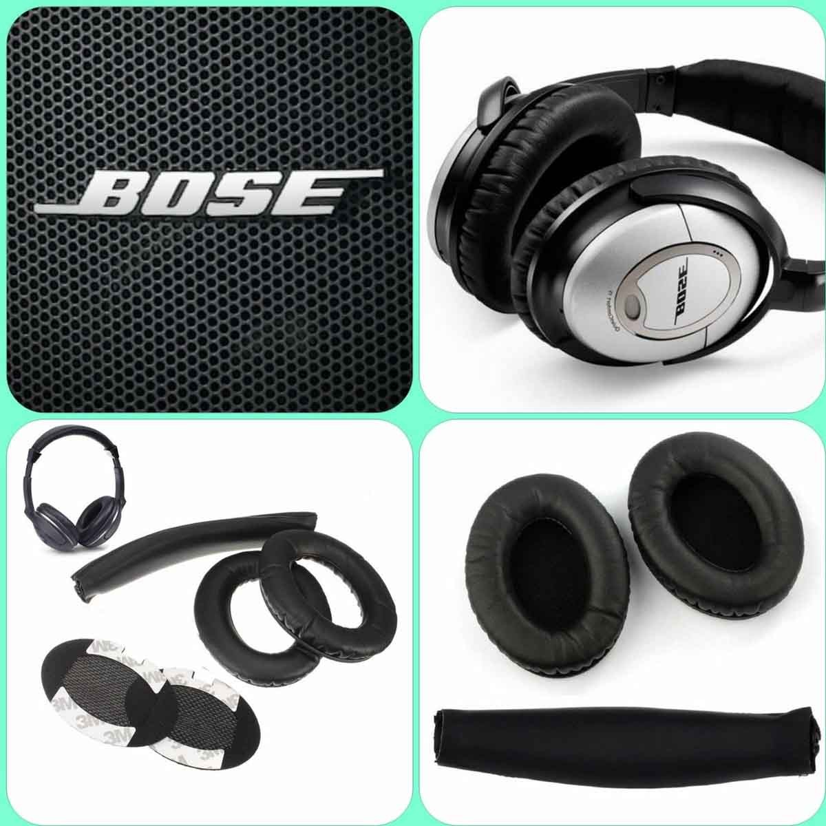 Replacement Earpads and Headband for BOSE QuietComfort QC15 QC2 Black
