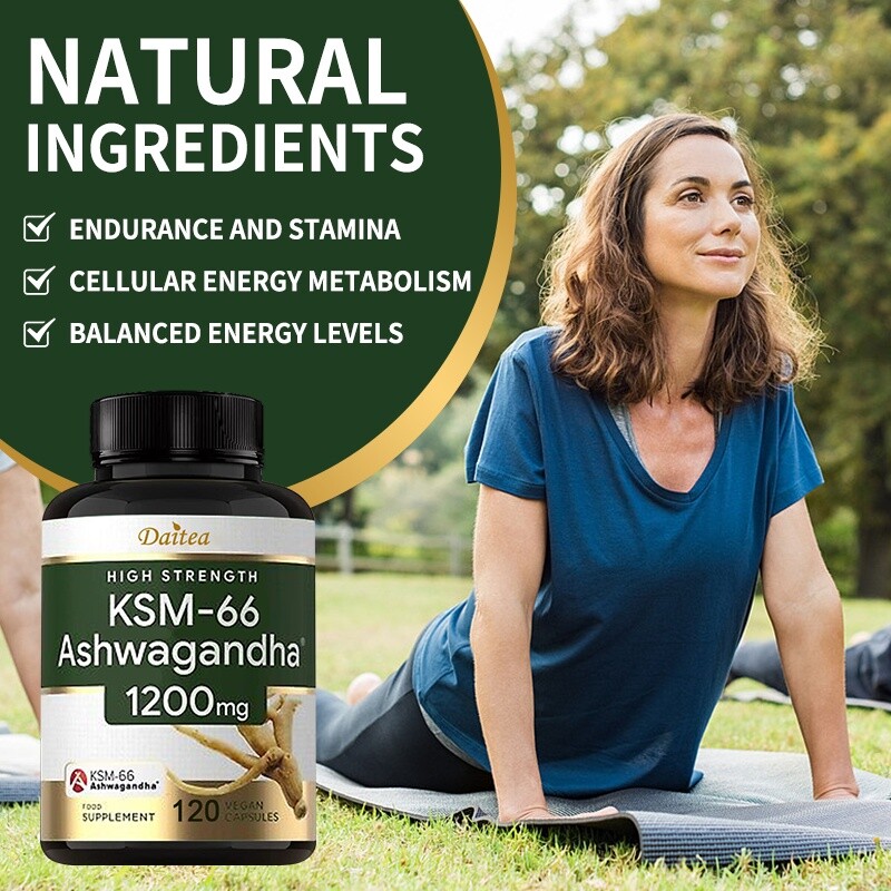KSM-66 Ashwagandha 1200 Mg - Balance Mood, Reduce Stress,Increase Stamina