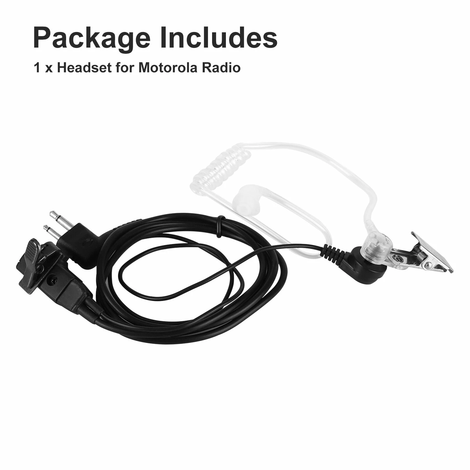 2-Pin Headset Earpiece Mic PTT for Motorola Radio CLS1110/1410 AXU Walkie Talkie