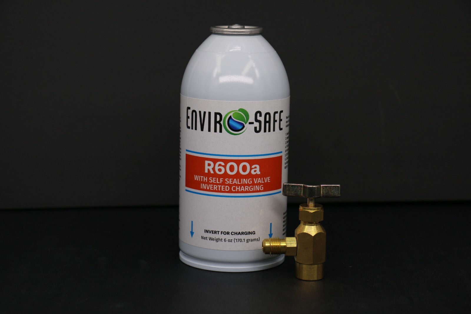 Enviro-Safe R-600a Refrigerant with 7/16" Self Sealing K28/ 1 can/TopTap