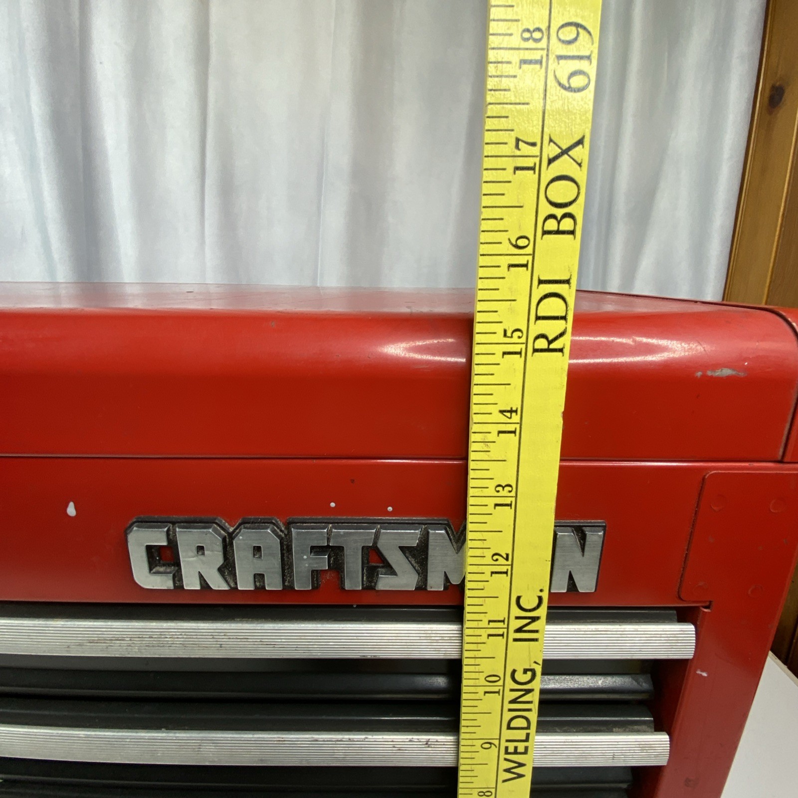 Vintage Sears Craftsman 4 Drawer Tool Box Toolbox Lockable No keys 26"x15.5"x12