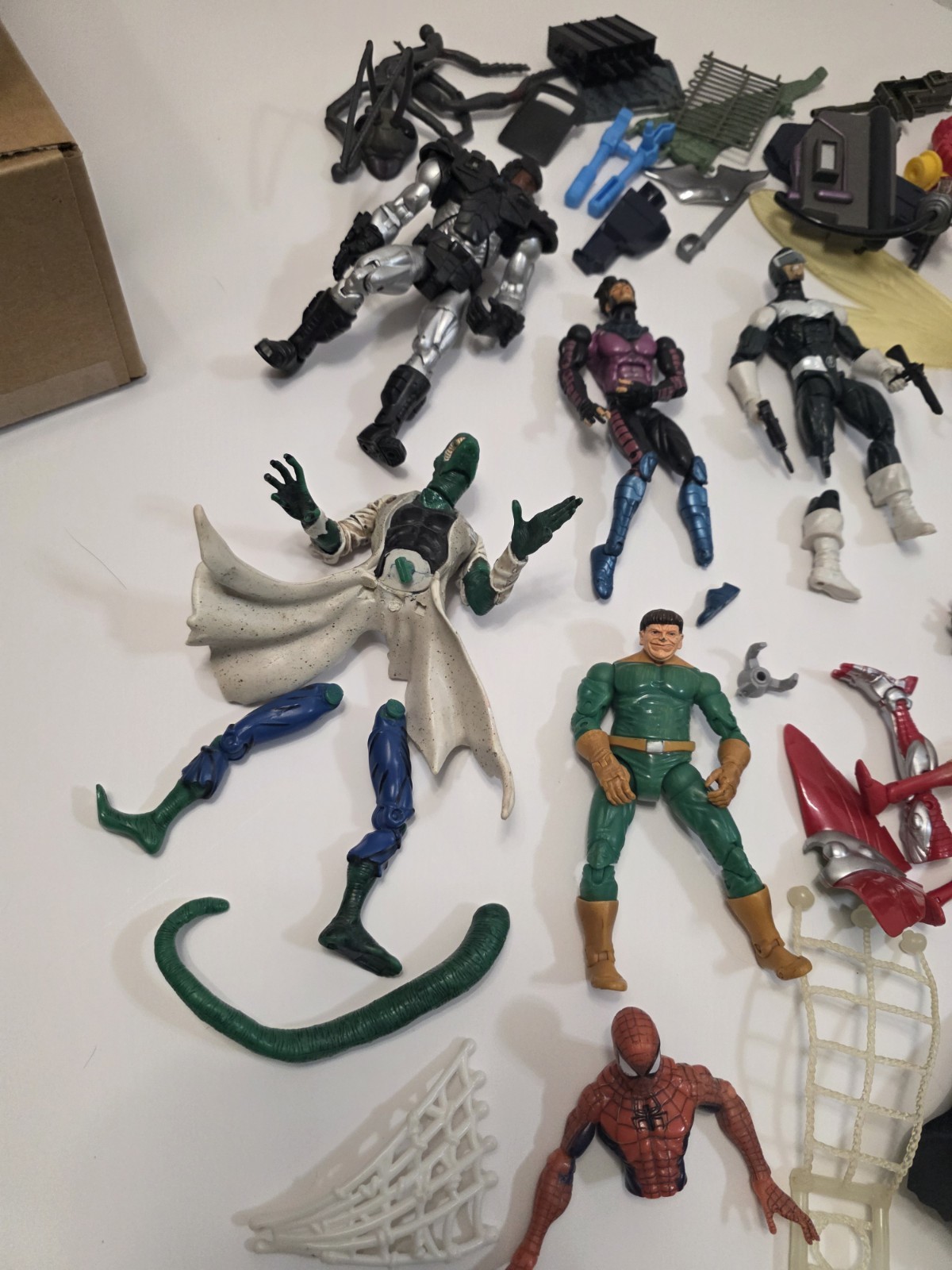 Mixed Lot of Junk Action Figures and Toys For Parts Access Missing Junk Toy Box