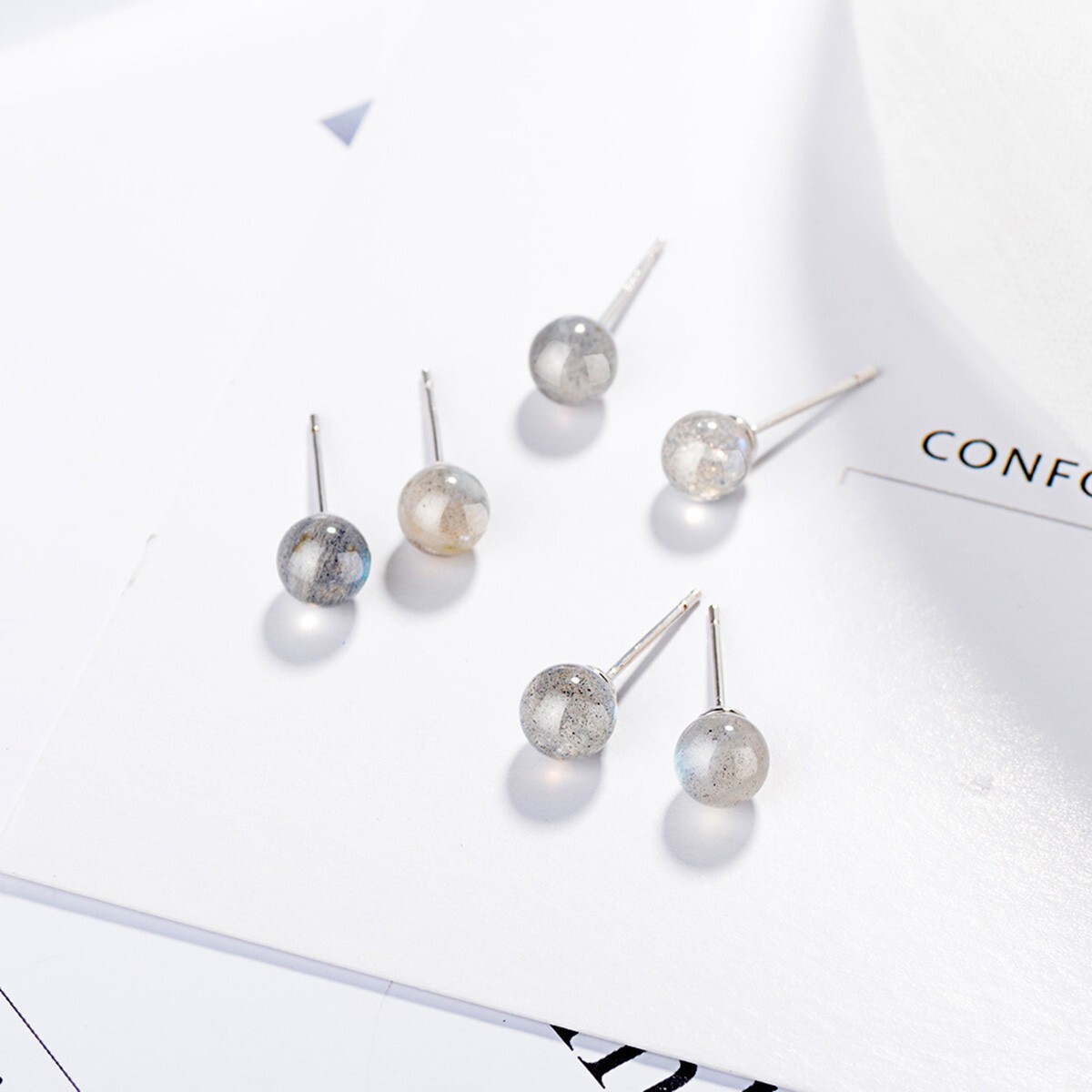 Natural Moonstone Simple and Delicate Earrings for Women Healing Crystal Jewelry