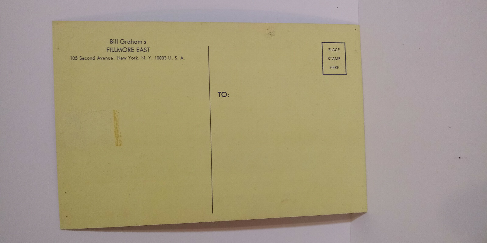 The BYrdS CountrY Joe FME680517 BiLL Graham FiLLmore EaSt 1968 PoStcard