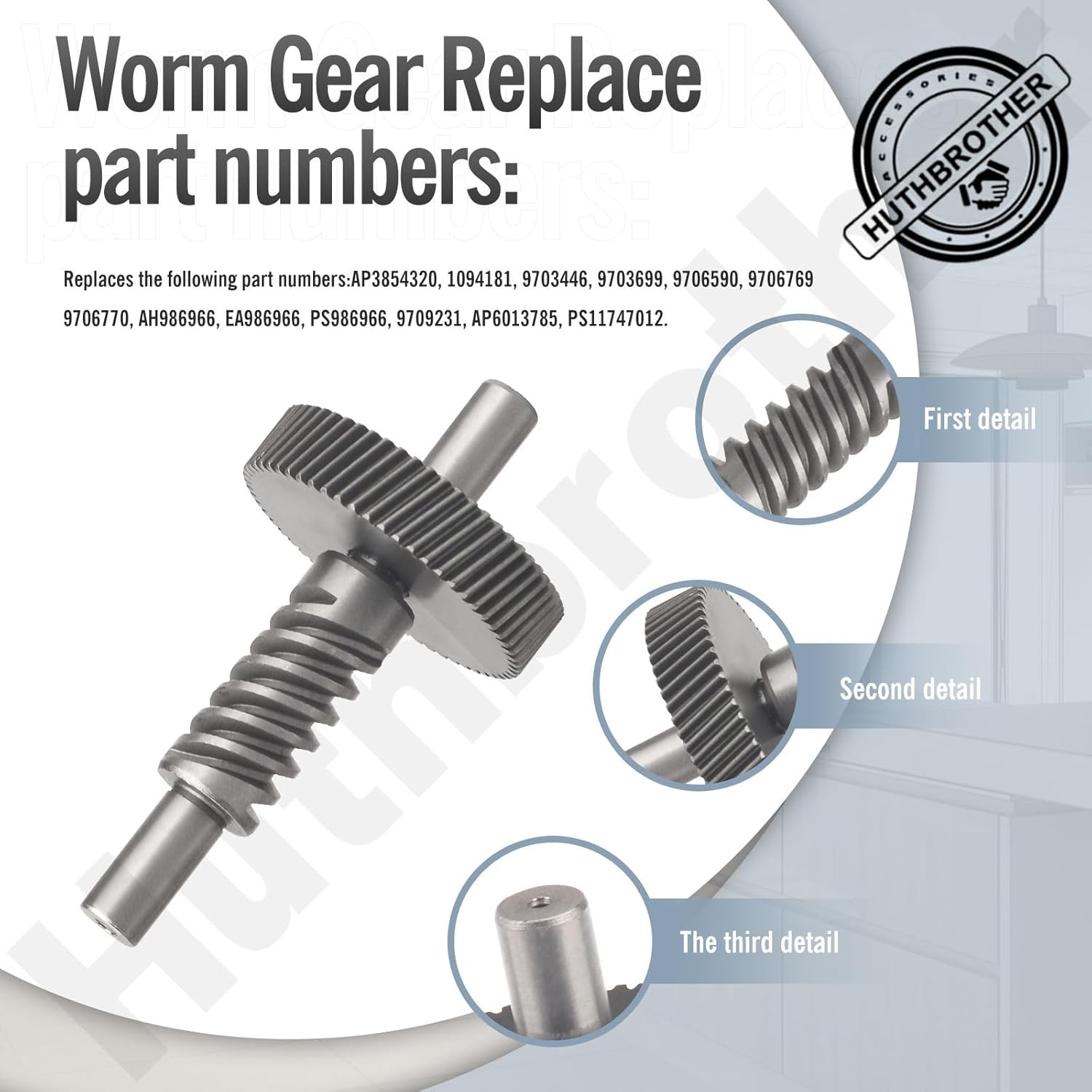 Worm Gear Kit Compatible with Kitchenaid 5QT&6QT 9709231 Replacement Gear Parts