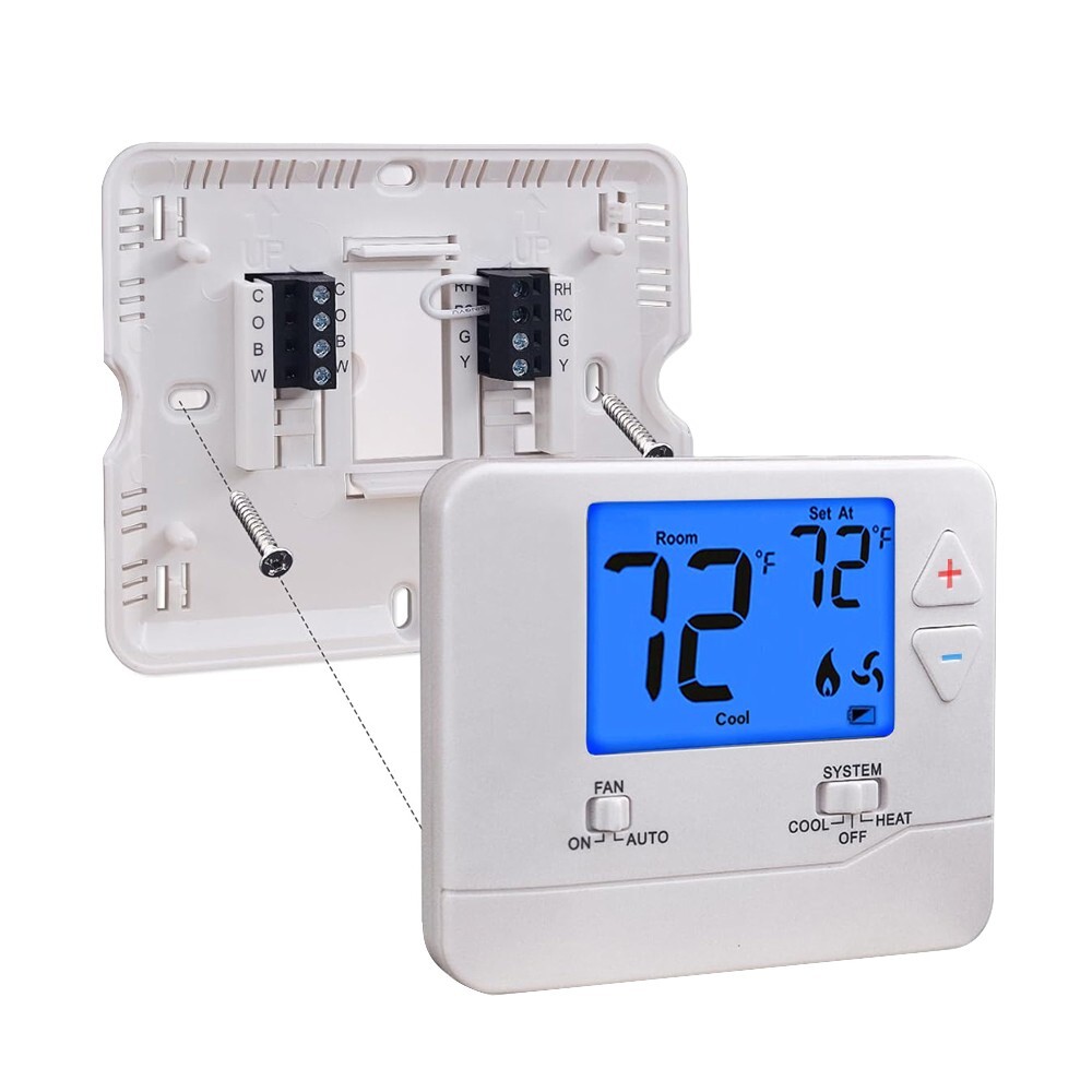 Digital Wall Electronic Non Programmable Single Thermostat 701 Heat / Cool