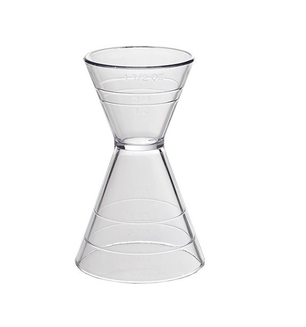 Plastic SUPER  DOUBLE JIGGER 3oz. X 1-1/2oz. Shot Pourer #8014 EACH