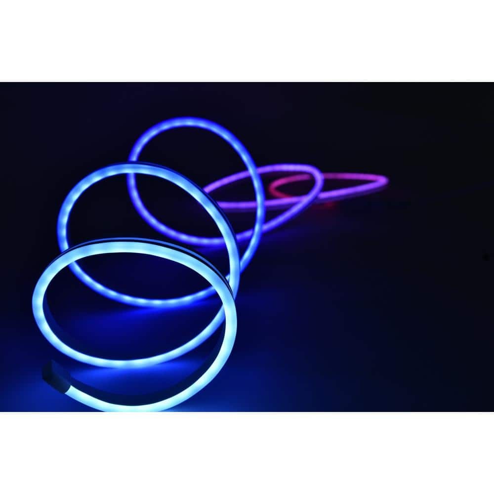 9 ft RGBWIC Color Changing Dimmable Plug-In LED Neon Flex Strip Light
