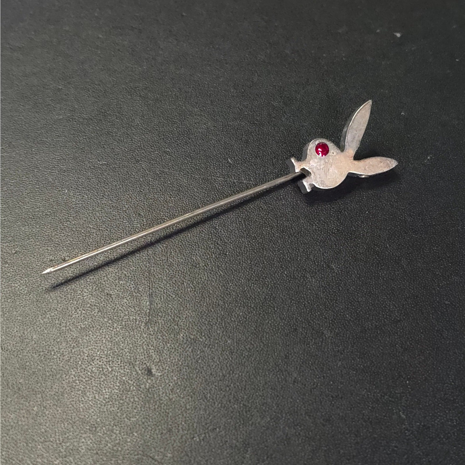 Vintage Unsigned Sliver Plate PlayBoy Bunny Straight Pin