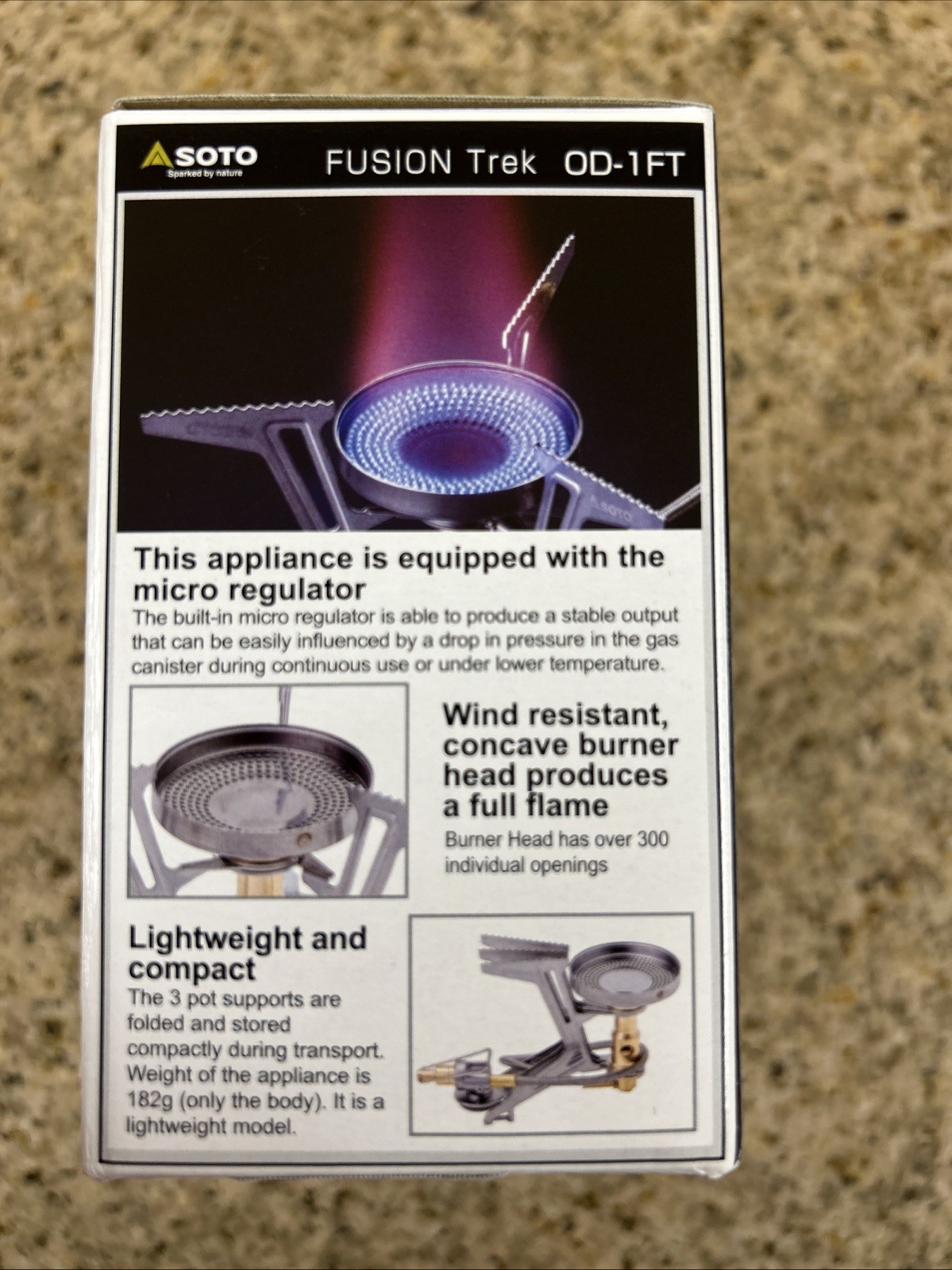 Soto Fusion Trek Micro Regulator Stove OD- 1FT - Brand New In Box Free Shipping