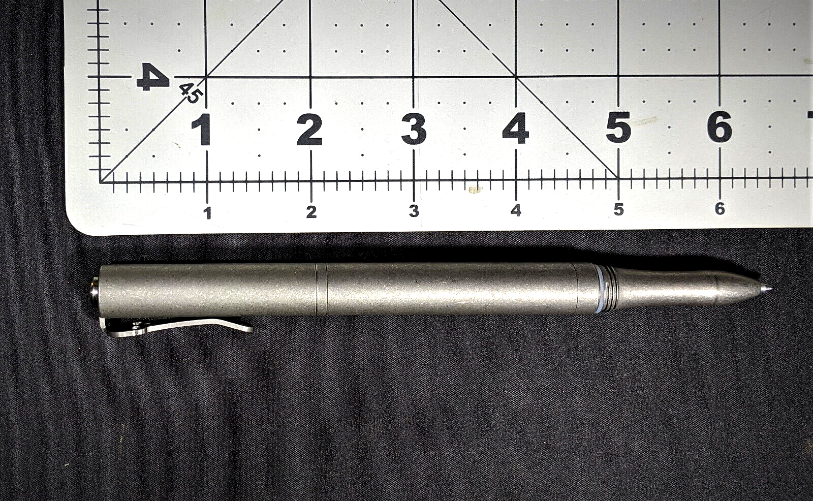 Chaves Grey Titanium Clip Pen With Screw Cap Schmidt Easy Flow Black Ink