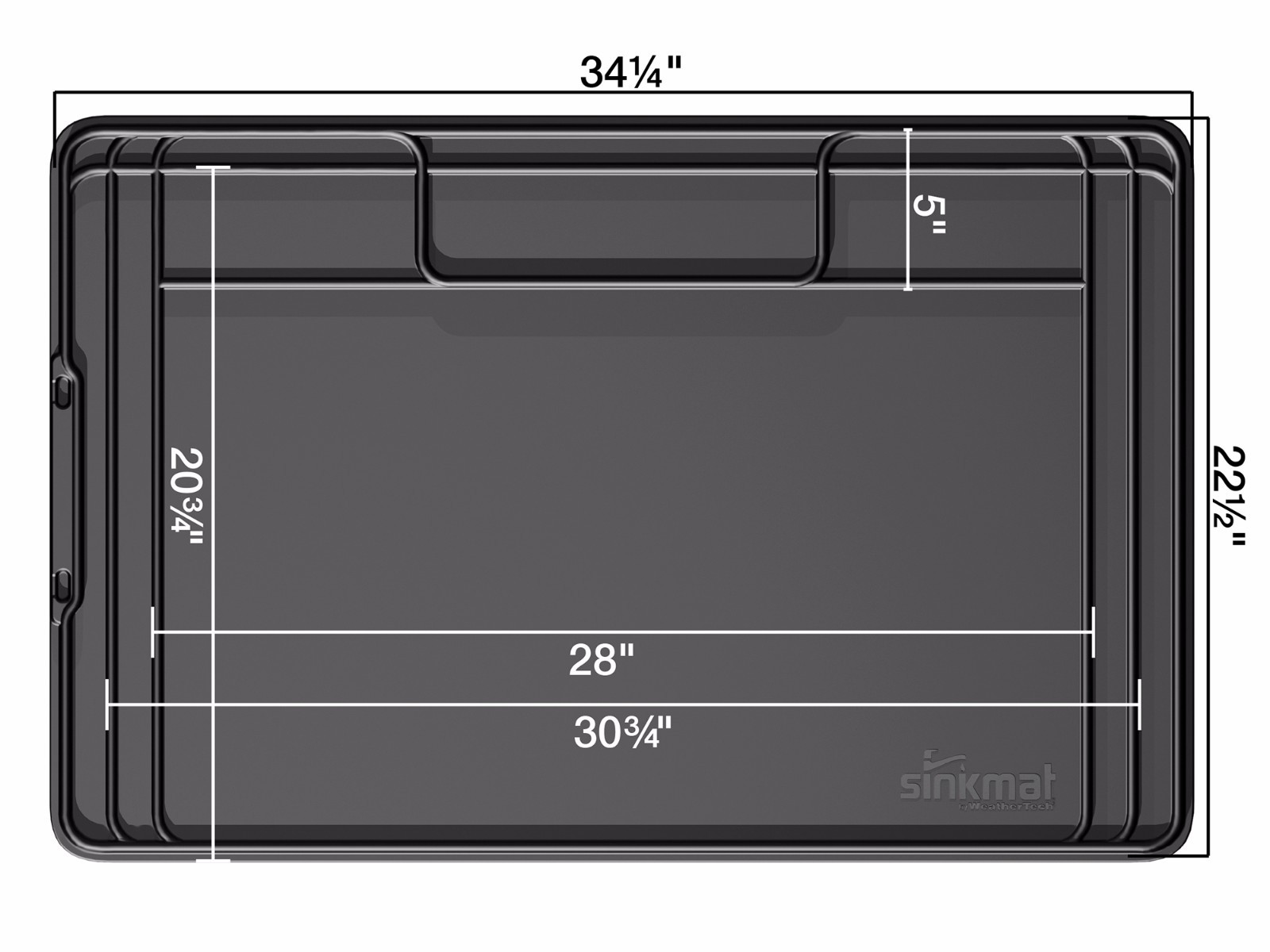 WeatherTech SinkMat - Spill-Proof Under Sink Mat - Holds 1 Gallon - USA