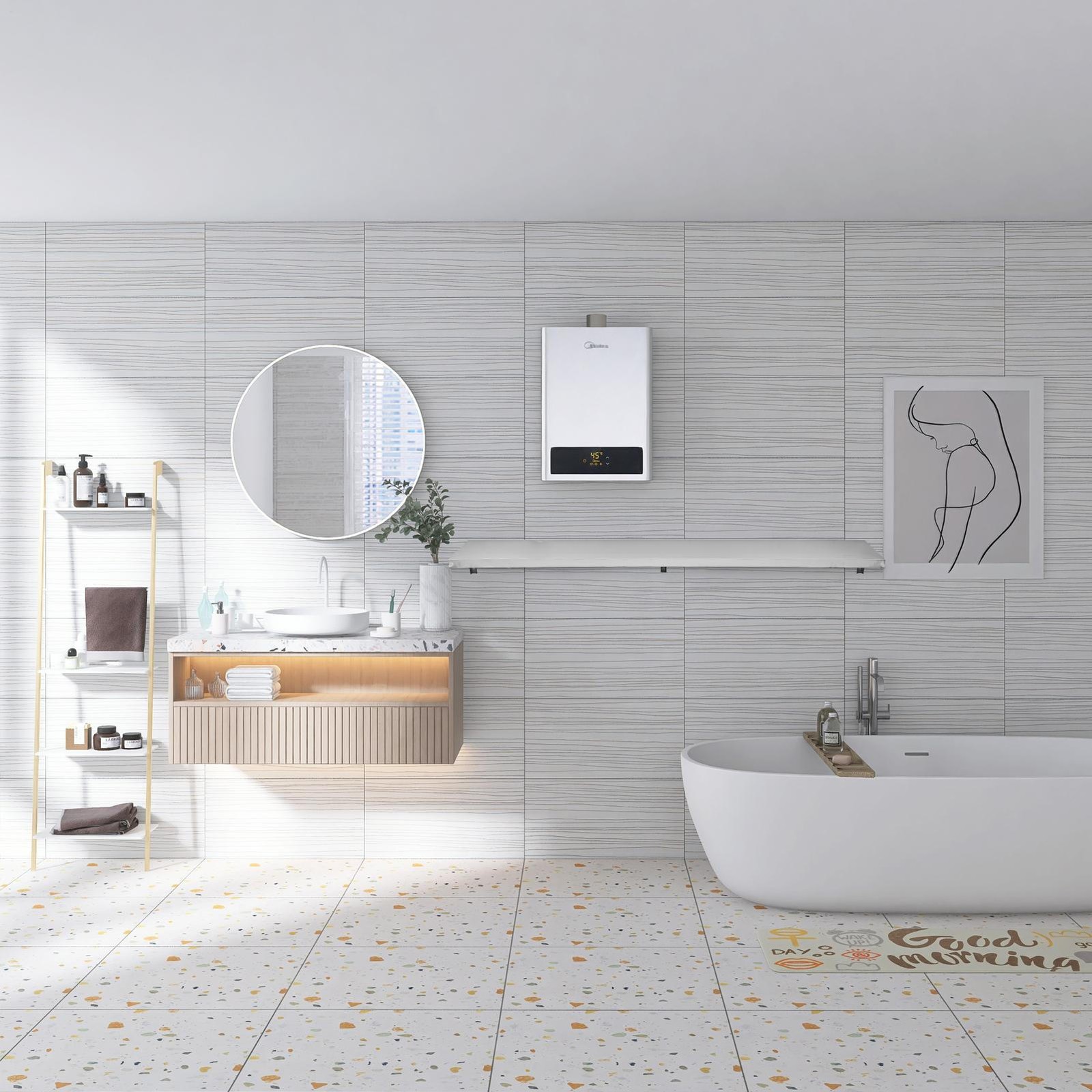 Folding Concession Shelf 70" x 12", Stainless Steel Drop Down Food Serving Stand