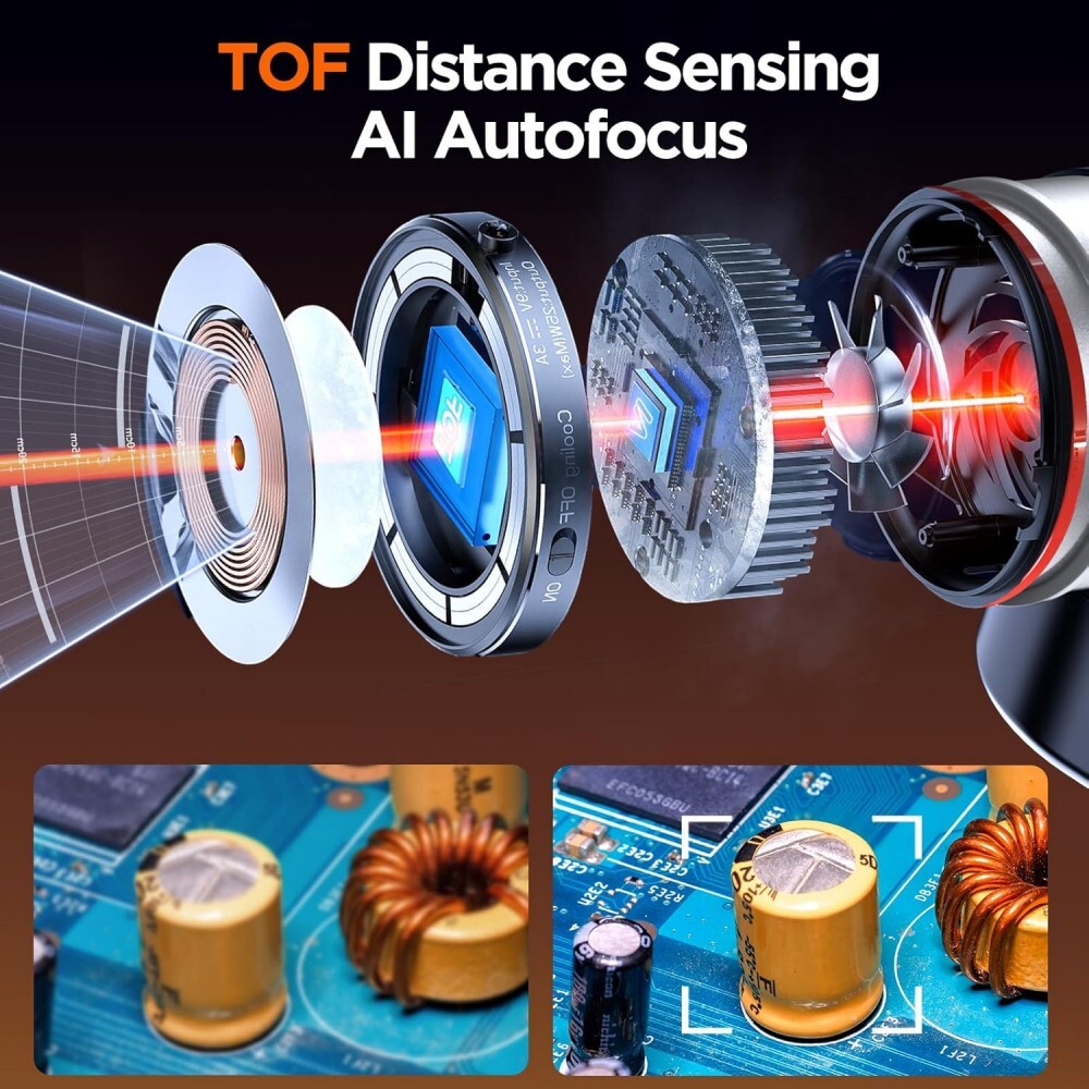 Elikliv Autofocus 4K HDMI Digital Microscope Flex Arm Soldering Microscope Adult