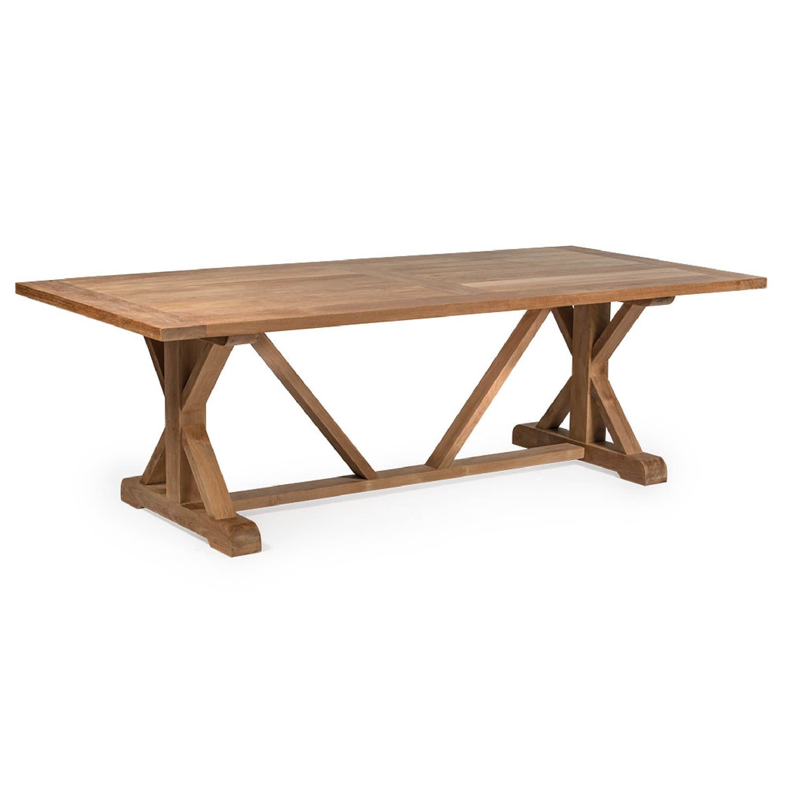 Ash & Ember Savannah Grade A Teak 96" Rectangular Farmhouse Dining