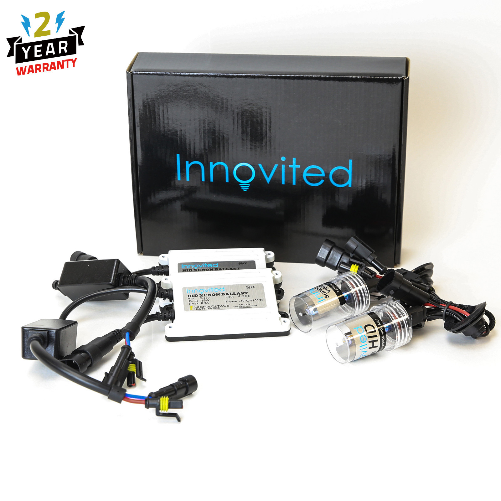 Innovited AC 55w HID Kit H4 H7 H11 H13 9003 9005 9006 9007 6000K Hi-Lo Bi-Xenon