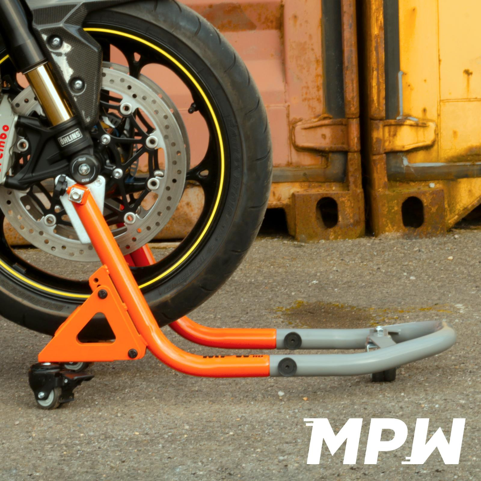 MPW Race Dept Motorcycle Mobile Dolly Front Paddock Stand K Type