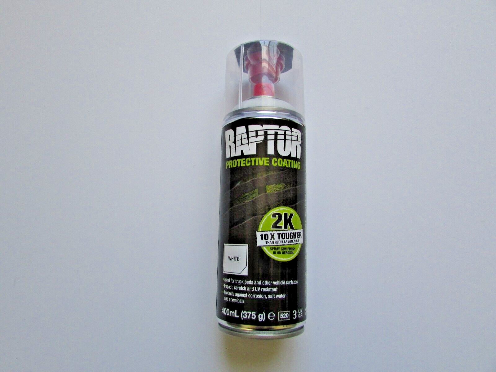 UPOL Raptor 2K Bed Liner Anti-Corrosion Textured Spray Can White 400ML