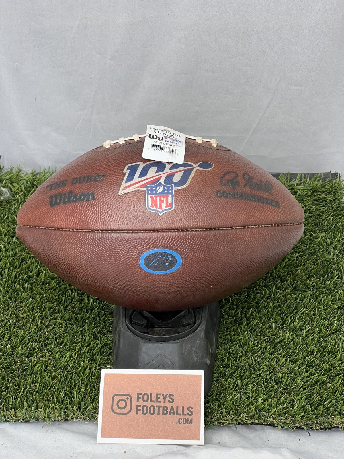 NFL100 "The Duke" Wilson Football - Carolina Panthers Game Prepped & Conditioned