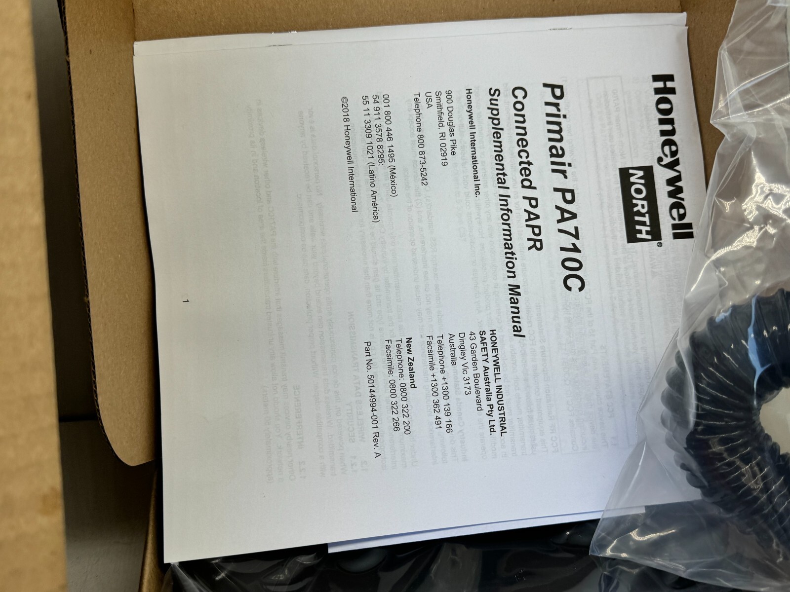 Honeywell PA701HED-101-TF PRIMAIR 700 Powered Air-Purifying Respirator Mask, MED