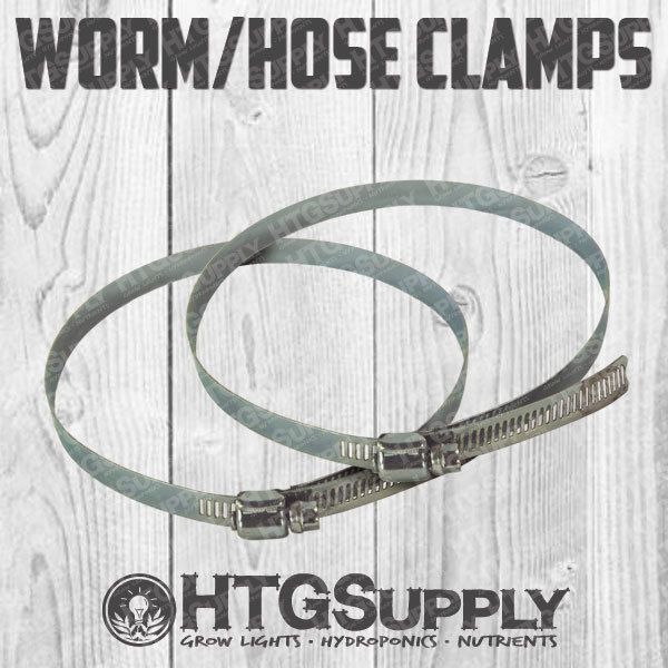 PAIR 8" inch Worm Hose Duct Clamps Flexible Ducting stainless steel fan filter
