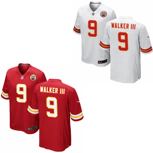 #9 Walker III Chiefs MEN Stitched Jersey White/Red