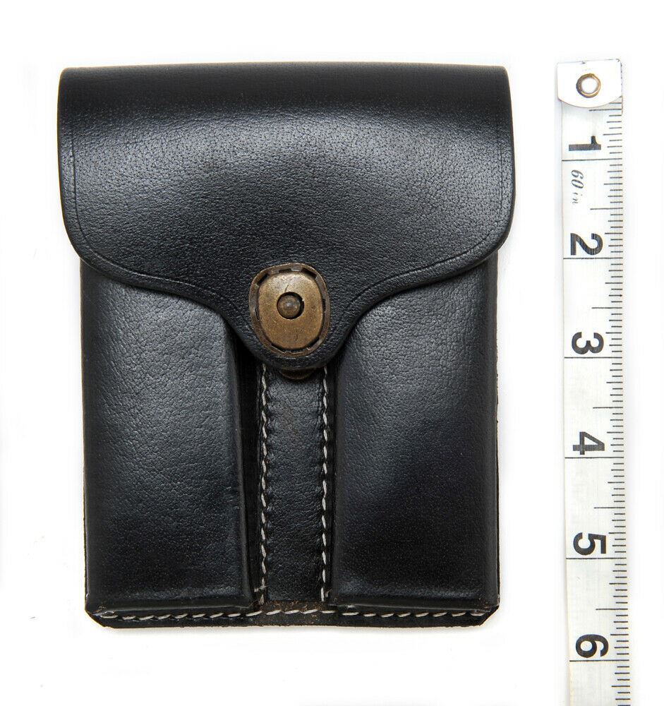 Black Leather .45 Double Magazine Pouch