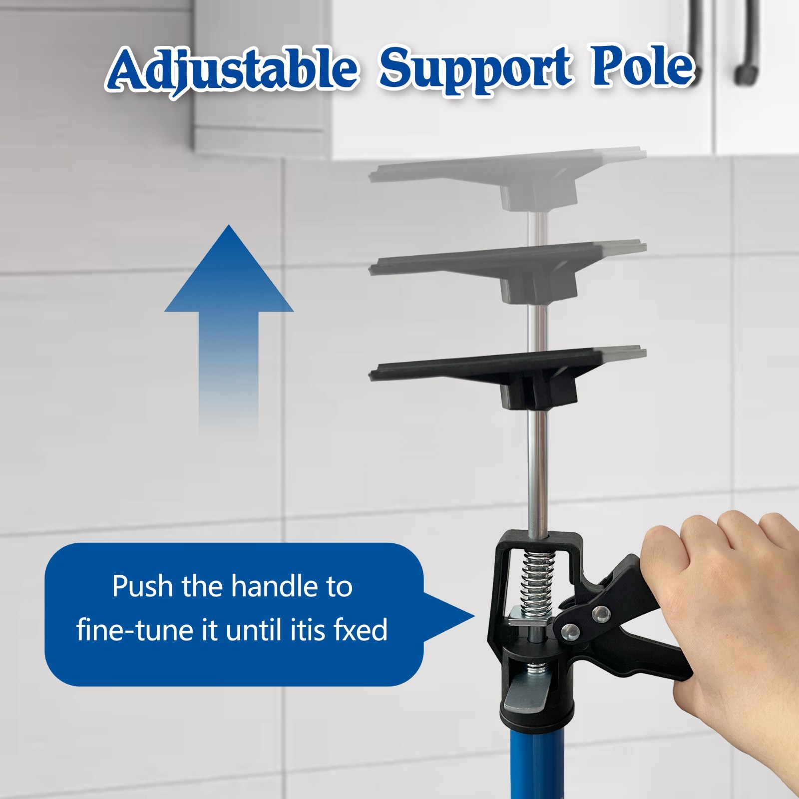 4pcs Adjustable Support Pole Cabinet Jack for Installing Cabinet Support Rod+Bag