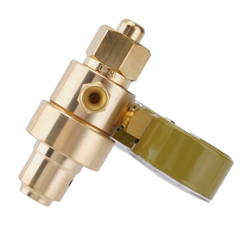 Oxygen Acetylene Gas Regulator Set Welding Cutting Torch Dual Gauge Solid Brass