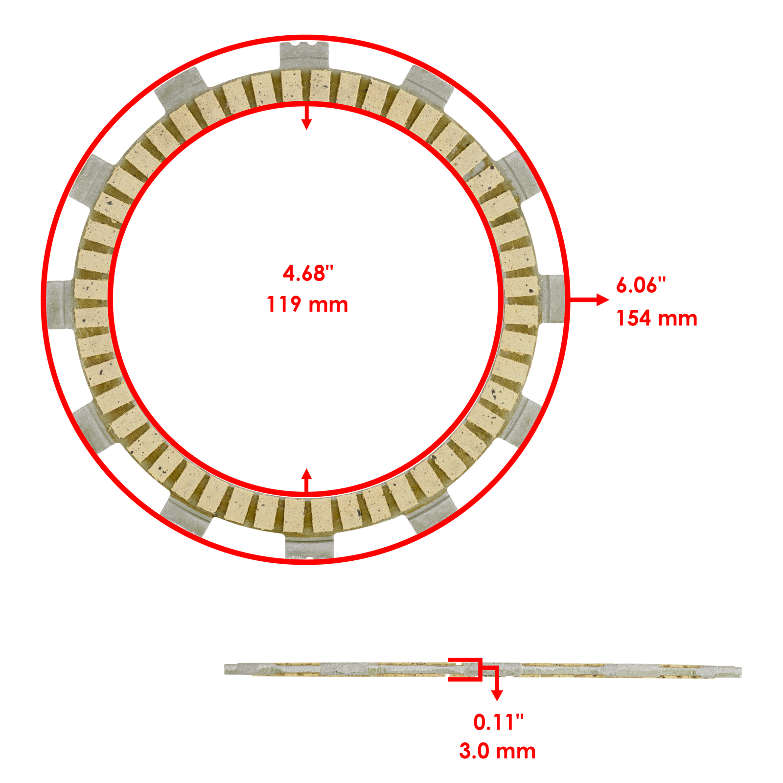 Clutch Friction Steel Plates Kit for Yamaha FJ09 FZ09 2017 / MT09 MT-09 18-2020