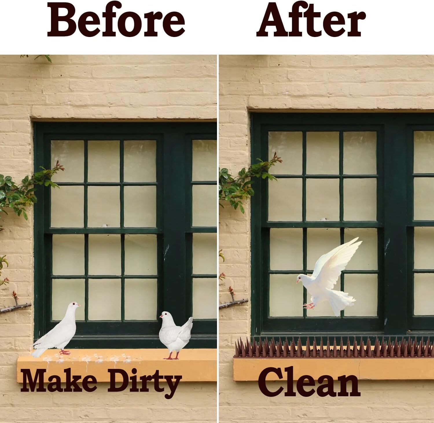 Bird Spikes Arrow Pigeon Spike Fence for Keeping Small Bird,Crow Woodpecker Away