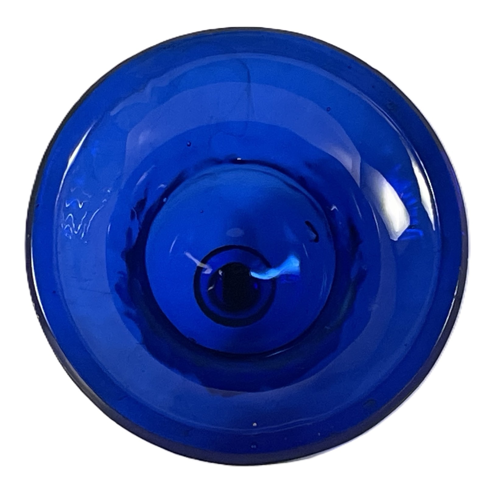 Cobalt Blue Garden Cloche Glass Bell Jar Peg Candle Holder