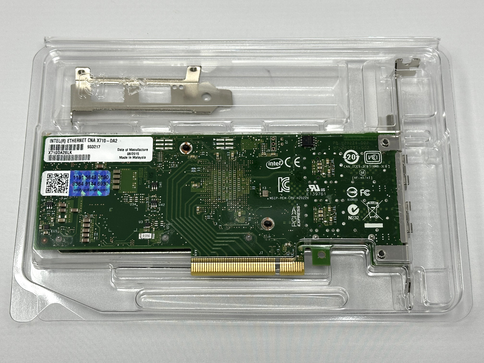 X710-DA2 Genuine INTEL Ethernet Converged Network Adapter X710DA2 Both brackets
