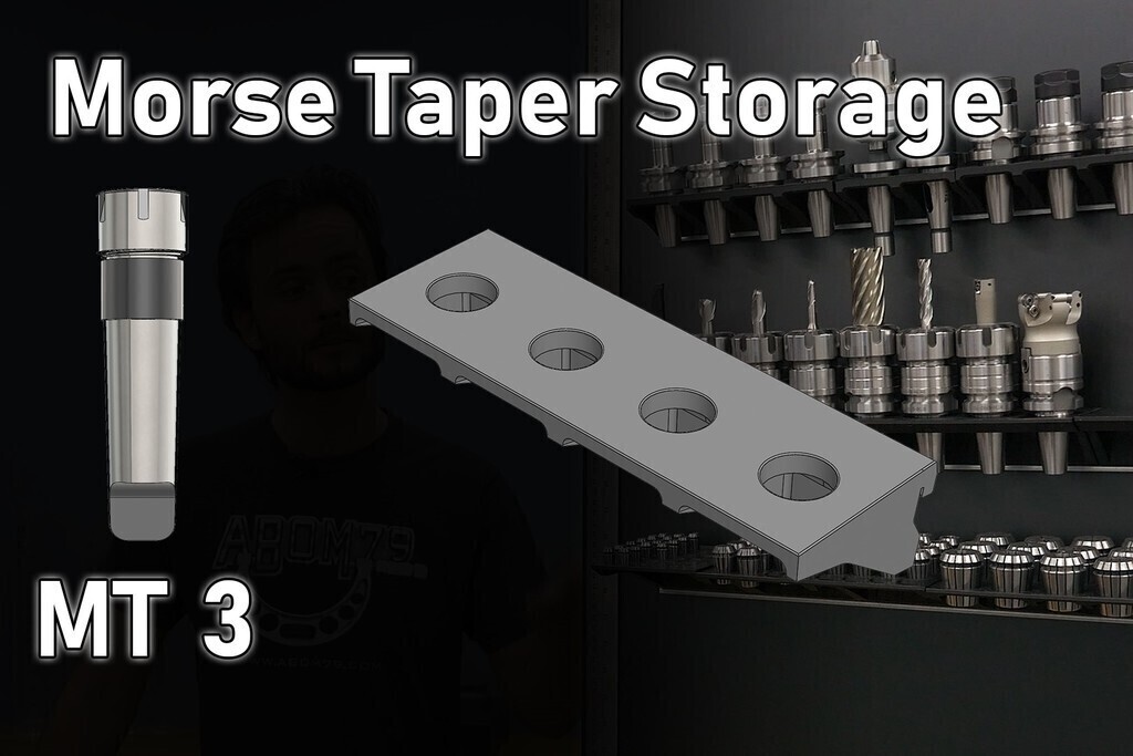 MT3 Toolholders Tool Holders Mount *Holds 4* MT-3 Chuck | DIN-Rail Storage