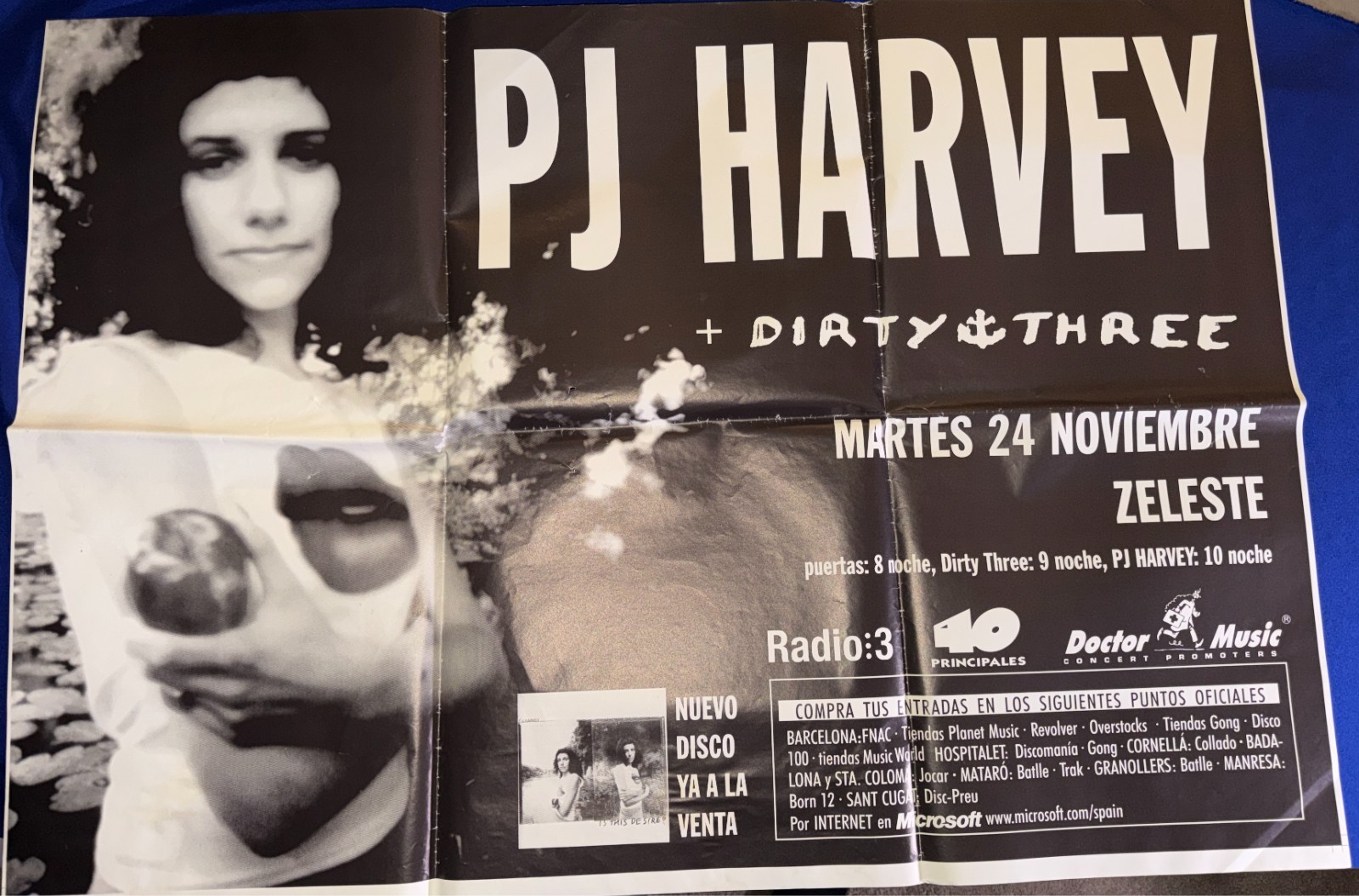 VTG 1998 PJ (Polly Jean) Harvey Is This Desire TOUR CONCERT POSTER SPAIN 27x39in