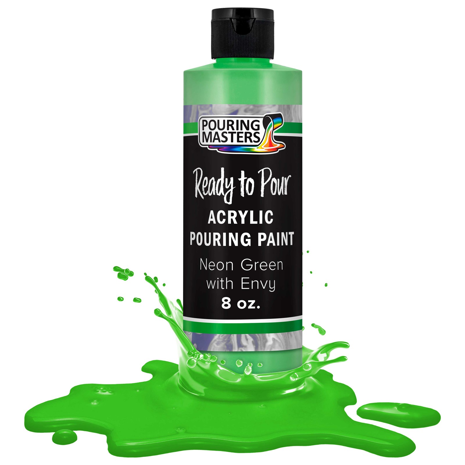 Pouring Masters Neon Green with Envy 8-Ounce Water-Based Acrylic Pouring Paint
