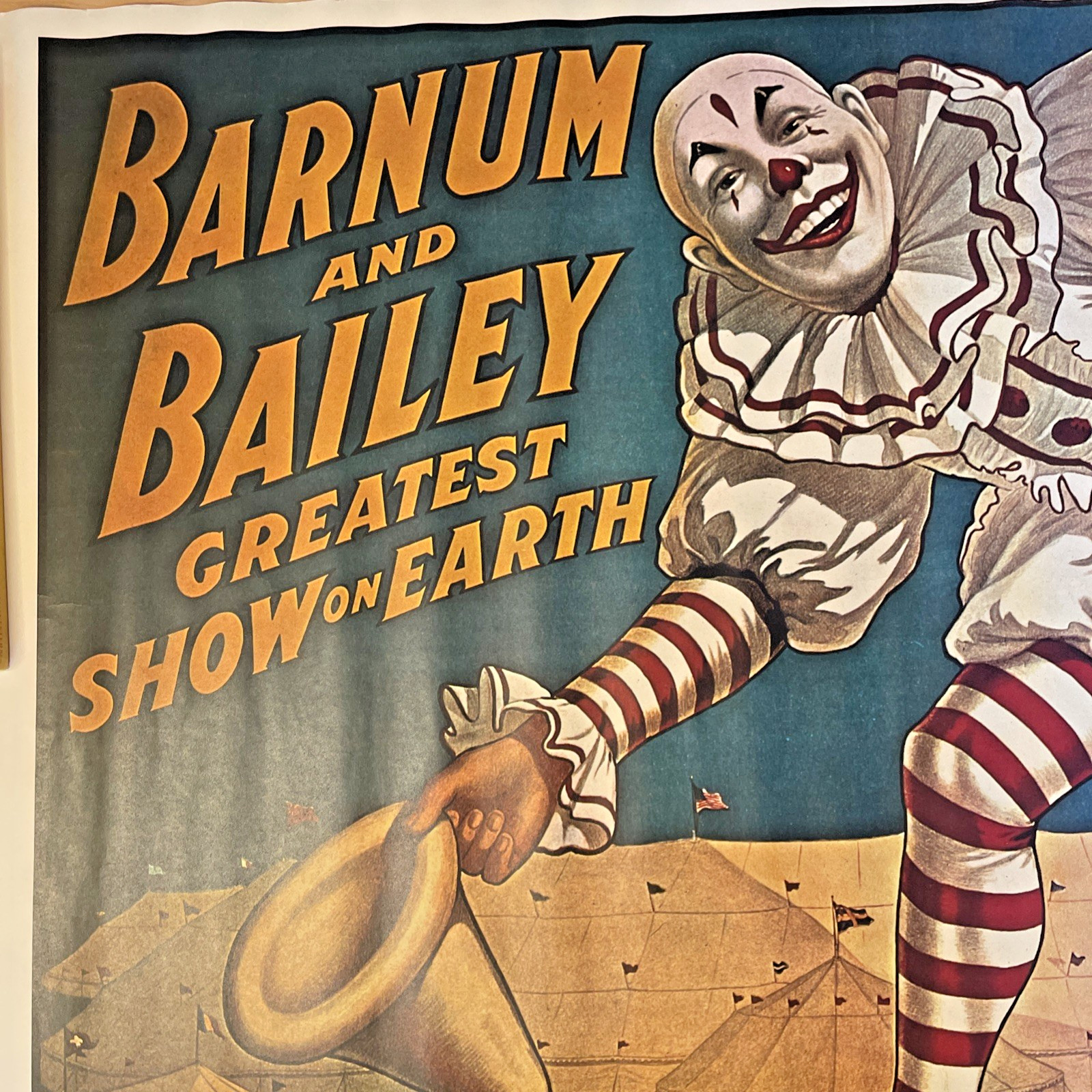Barnum & Bailey Greatest Show On Earth Clown Circus Poster 1971 Reissue P-125