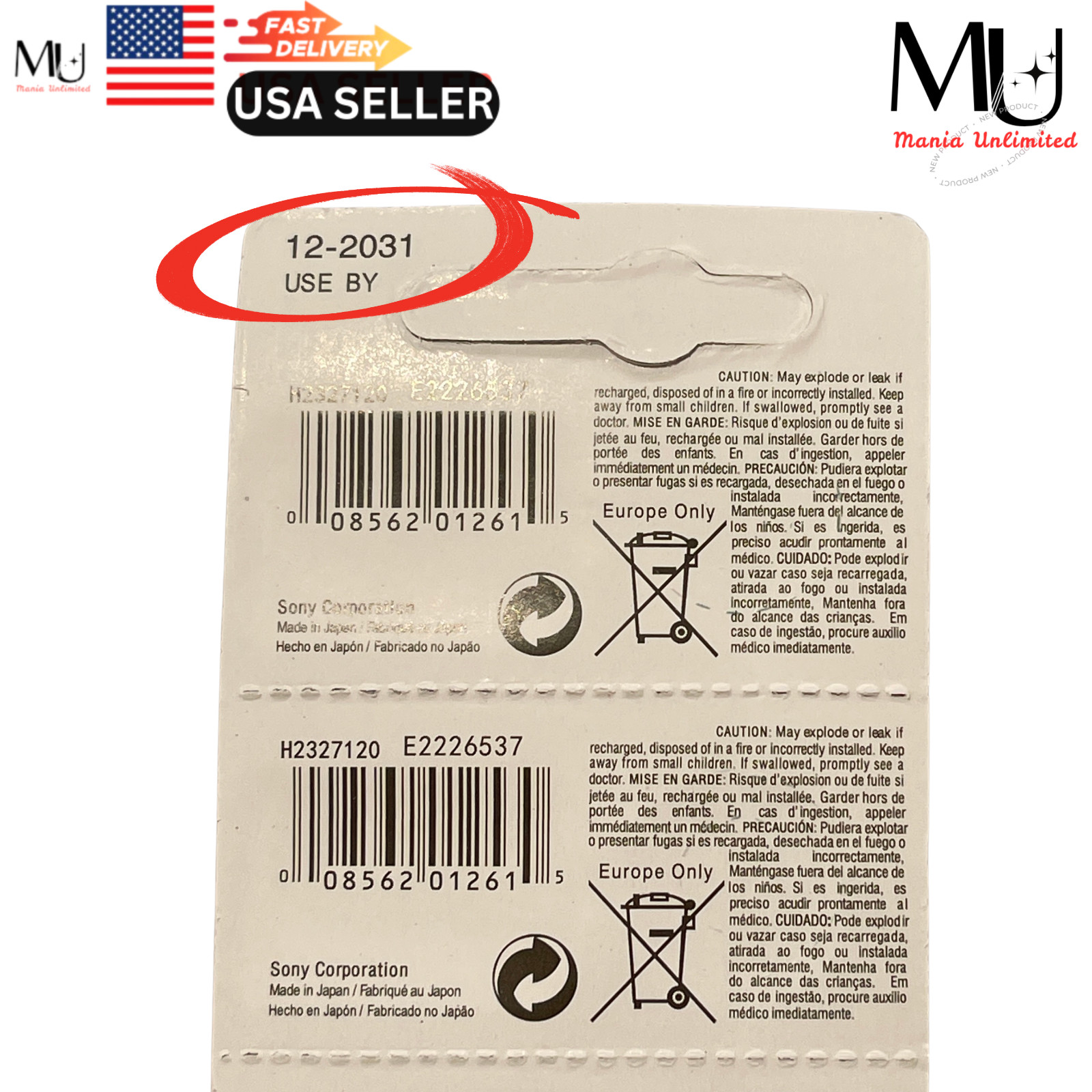 5 X PC SONY SR927SW 399 395 1.55V Coin Battery for Watch Exp Date 12-2031