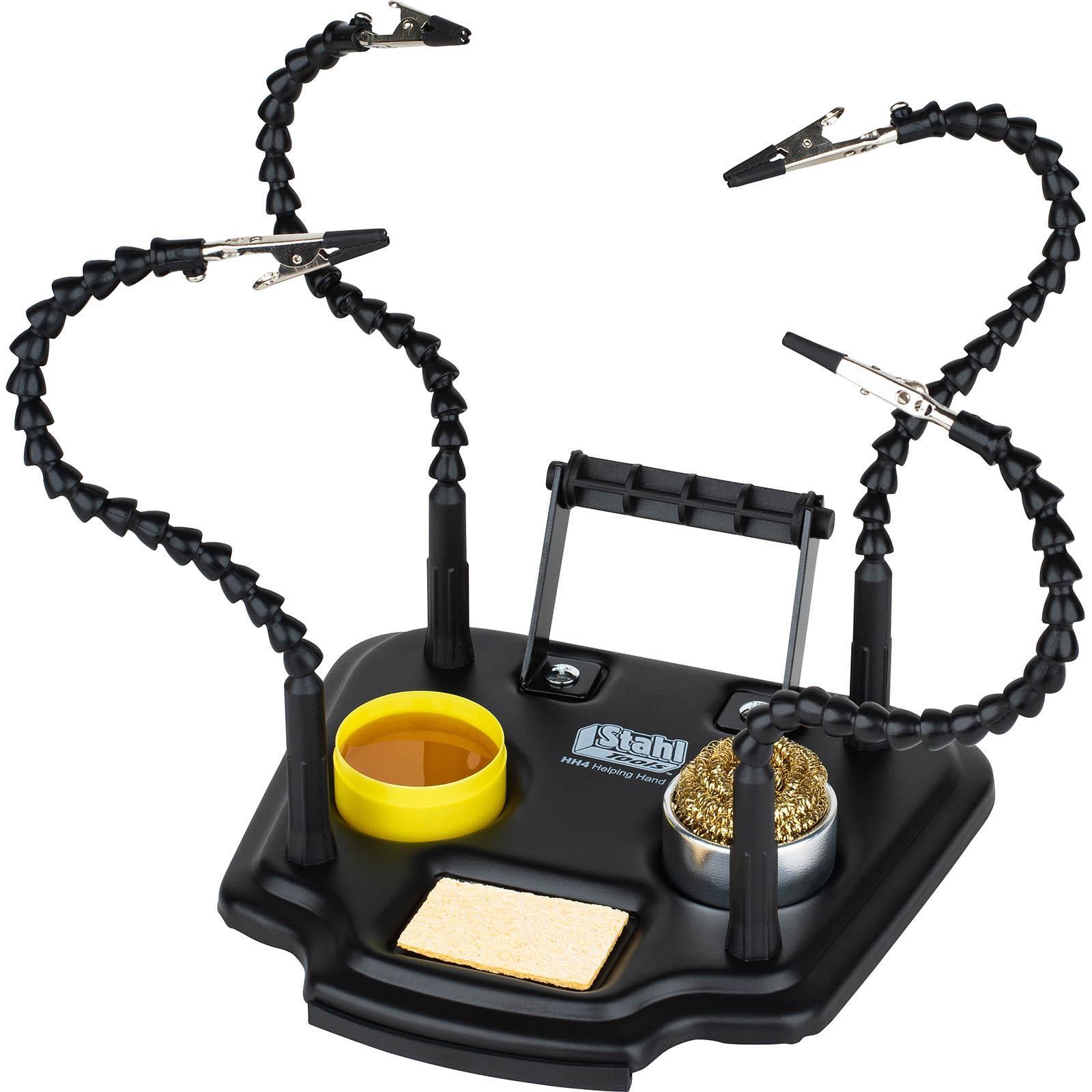 Stahl Tools HH4 Helping Hand with 4 Flexible Arms, Tip Cleaner, Rosin, and Solde
