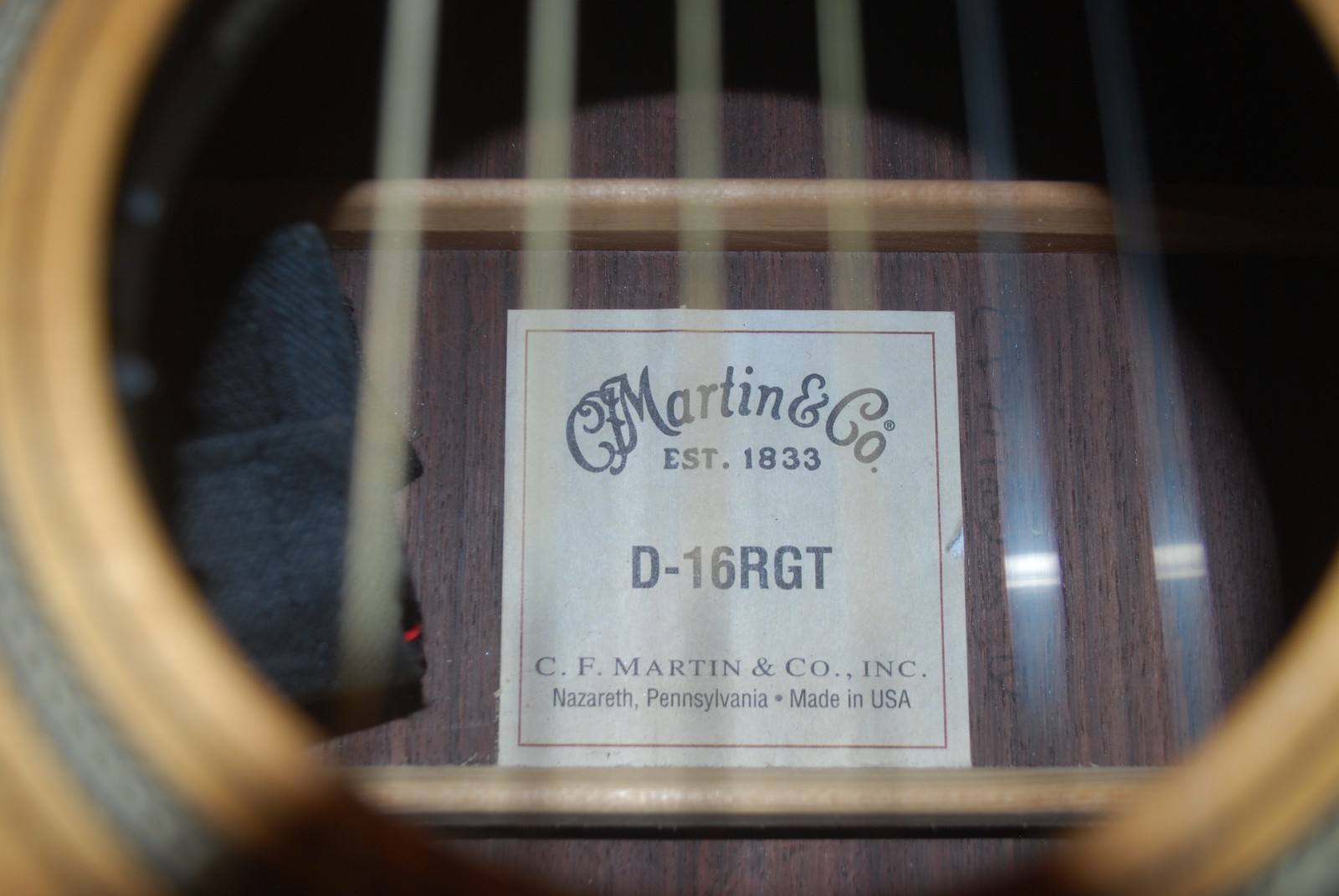 Martin Acoustic Electric Guitar D-16RGT With Hardshell Case & Strap