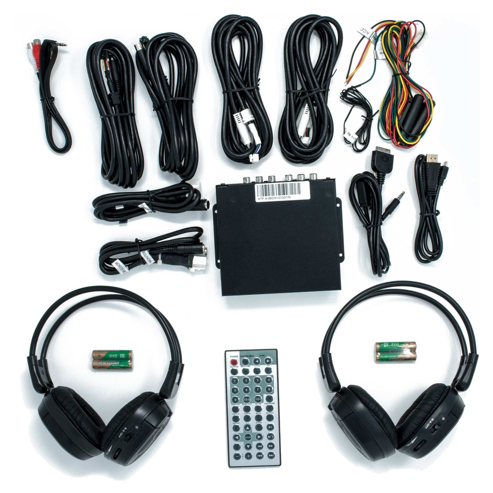 Autopro ATP90MB 9" Touchscreen Headrest Post Mount Monitors DVD Players Black